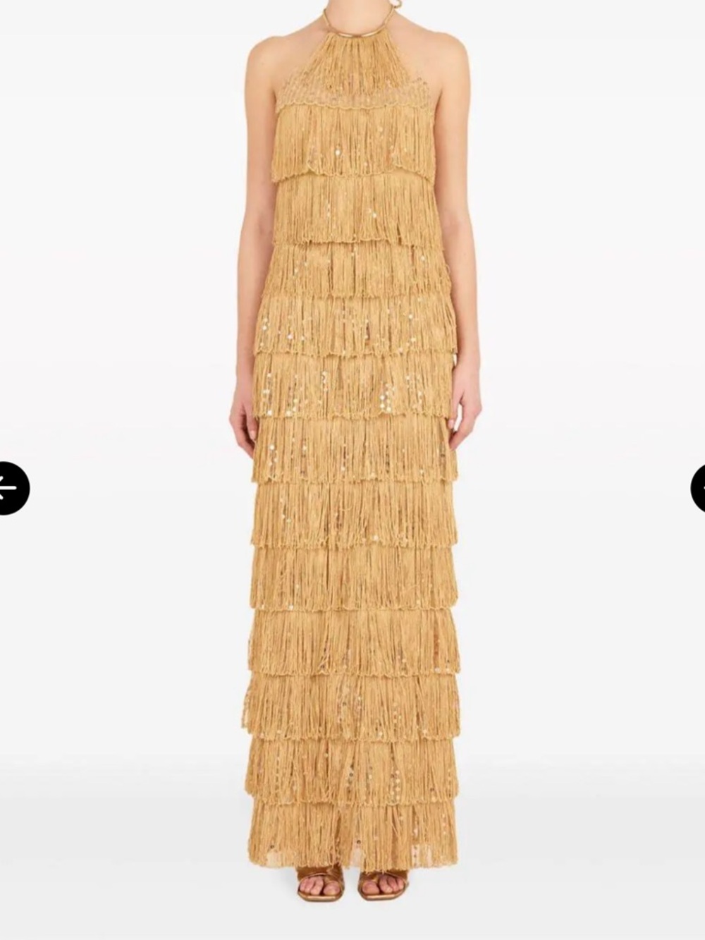 Silvia Tcherassi Oriana Gold Dress